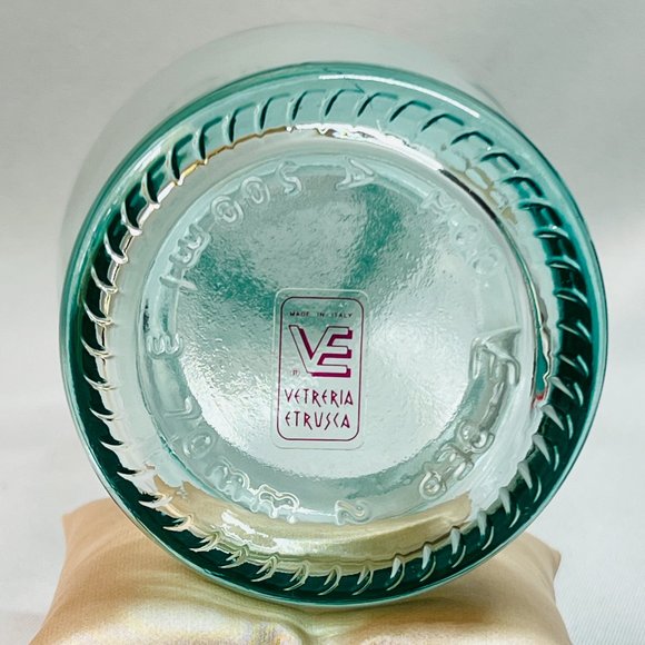Vetreria Etrusca VE Spirit Wine Bottle Vintage Green Glass Made in Italy 16 oz - Picture 5 of 9